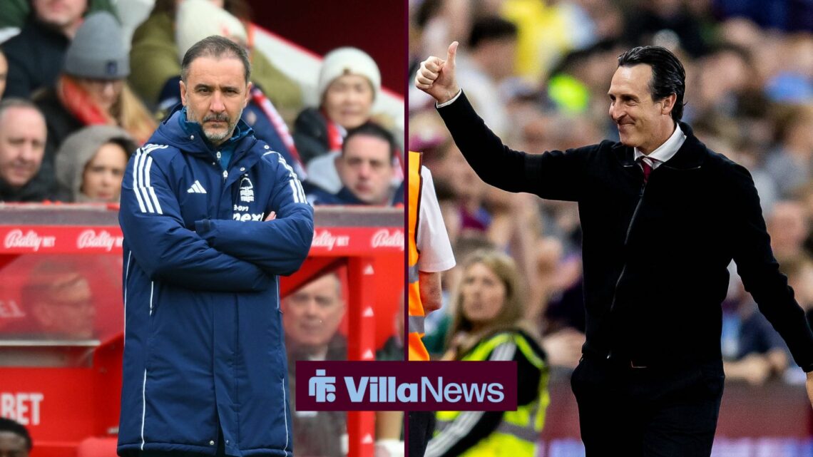 A 50-50 split image of Vitor Pereira and Unai Emery.
