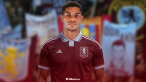 Marcus Rashford in an Aston Villa shirt