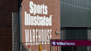 Aston Villa's The Warehouse venue pictured with Sports Illustrated sponsor