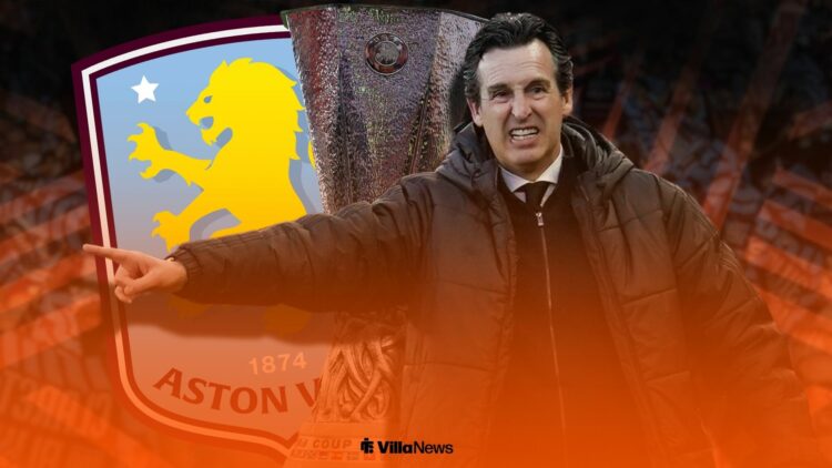 Unai Emery manager of Aston Villa during the Aston Villa vs Liverpool Premier League match at Villa Park