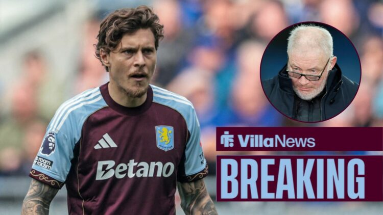 Ally McCoist looking at Aston Villa defender Victor Lindelof.