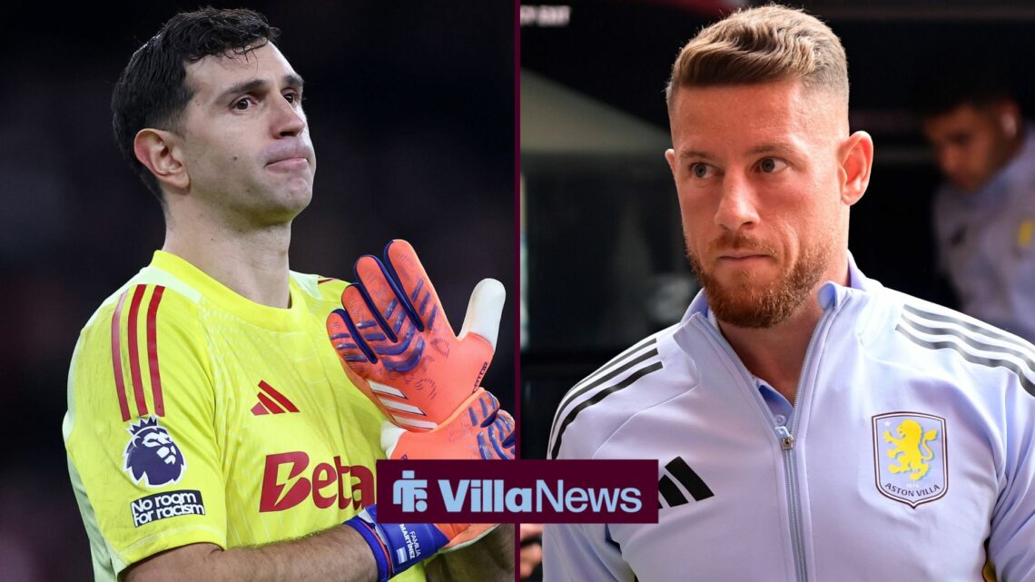 London, England, 30th December 2025. Emiliano Martinez of Aston Villa during the Arsenal vs Aston Villa Premier League match at the Emirates Stadiu...