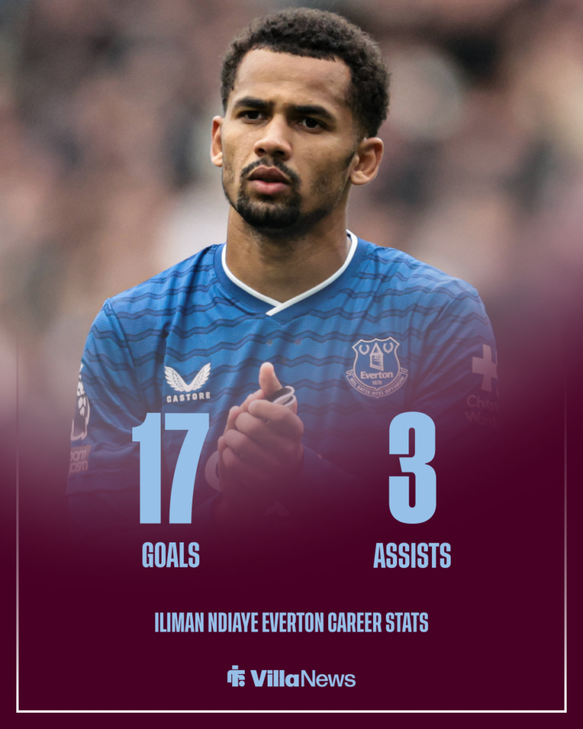 Aston Villa Iliman Ndiaye Everton stats