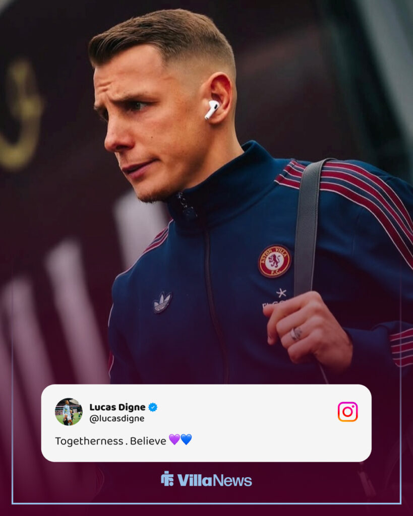 Lucas Digne's Instagram post after Aston Villa vs Tottenham