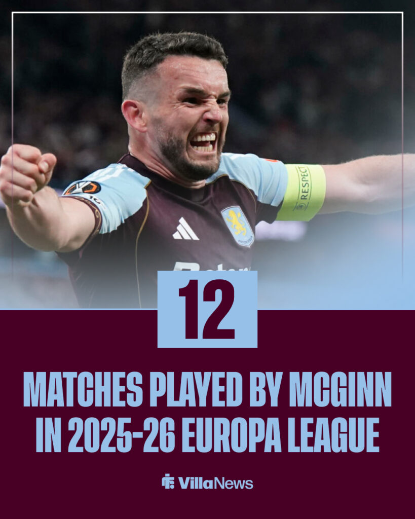 John McGinn played in 12 Europa League games this season