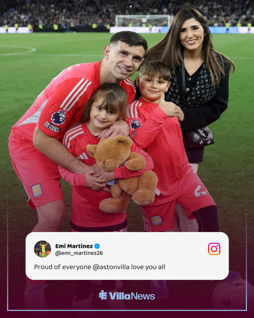 Emi Martinez's Instagram oost after Aston Villa's win over Liverpool