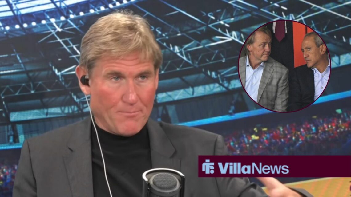 Simon Jordan looking towards a circular frame inset of NSWE