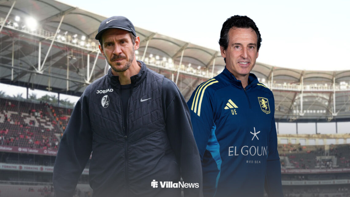 Julian Schuster and Unai Emery with a background of Beşiktaş Park.