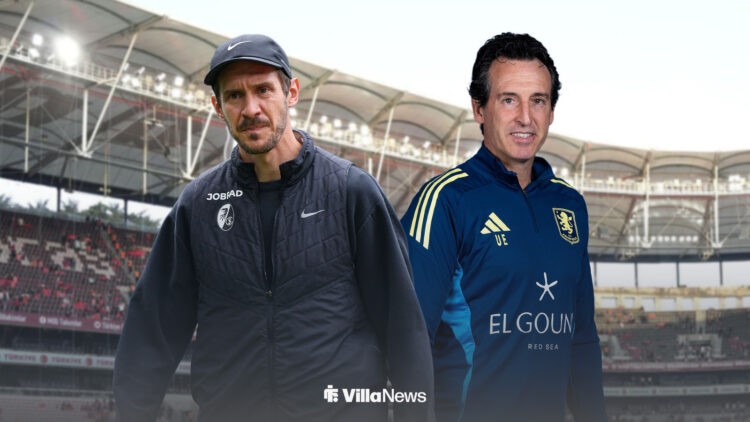 Julian Schuster and Unai Emery with a background of Beşiktaş Park.