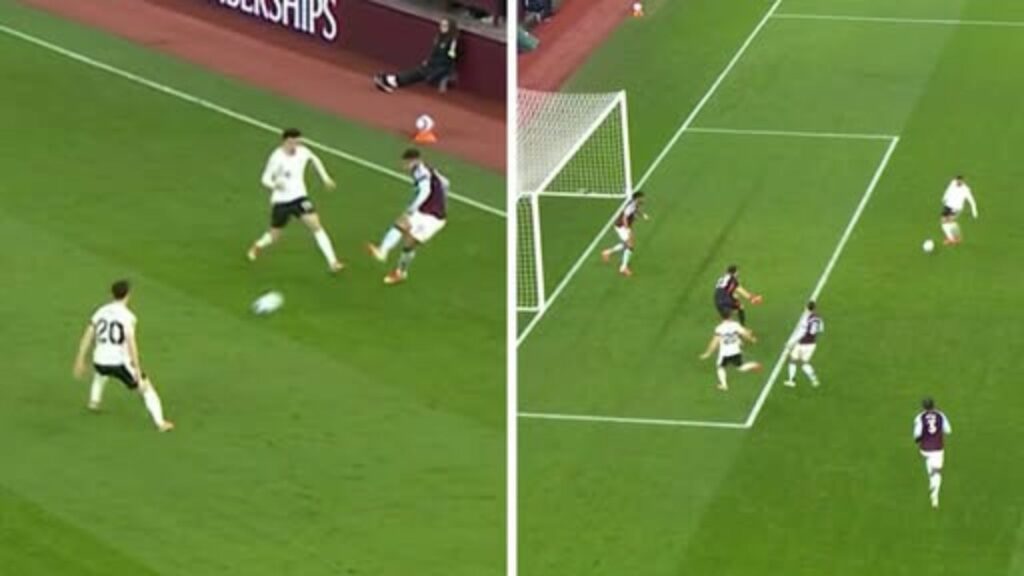 Andres Garcia Aston Villa mistake vs Liverpool