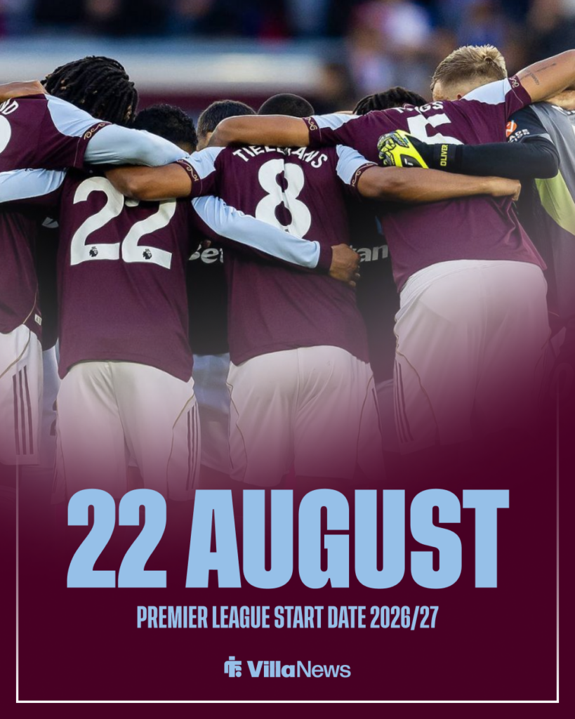 Aston Villa Premier League start date